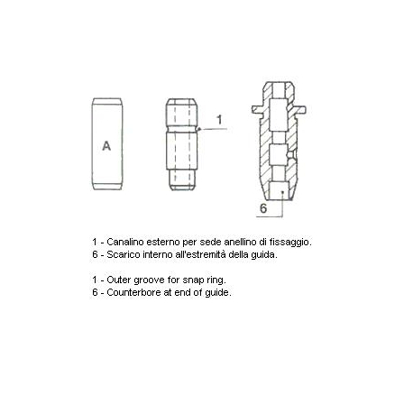 Направляющая втулка клапана Metelli - 01-S2911 - изображение №1 01-S2911