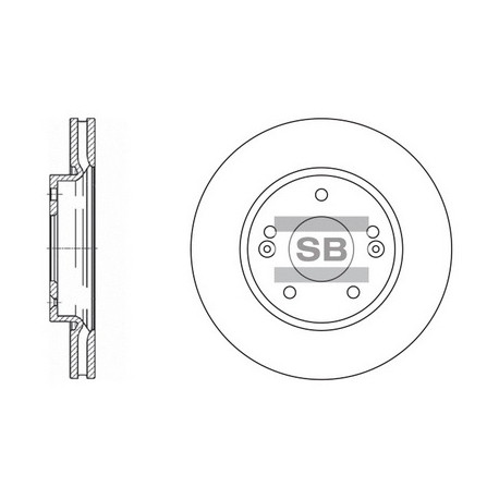 Диск тормозной HI-Q Sangsin Brake - SD1019 - изображение №1 SD1019