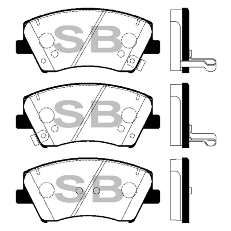 Колодки гальмівні дискові комплект HI-Q Sangsin Brake - SP1905 - зображення №1 SP1905