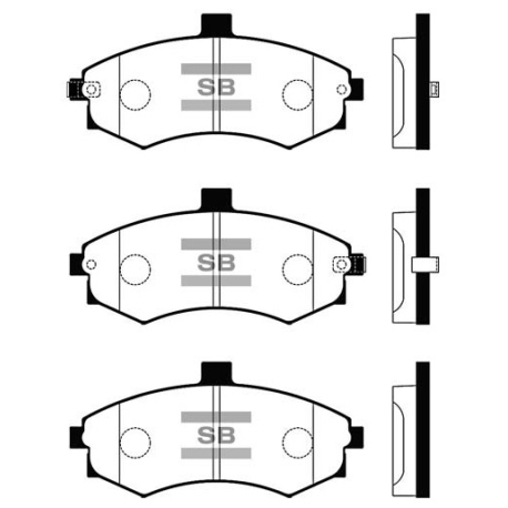 Колодки тормозные дисковые комплект HI-Q Sangsin Brake - SP1152 - изображение №1 SP1152