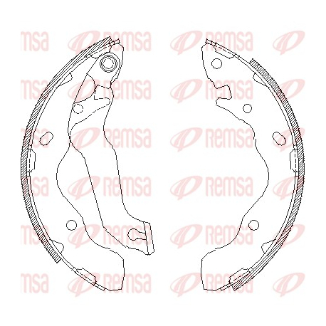 Колодки тормозные комплект задние Remsa - 4141.00 - изображение №1 4141.00