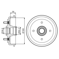 Барабан гальмівний BOSCH