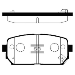 Колодки гальмівні дискові комплект HI-Q Sangsin Brake