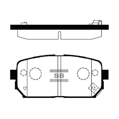Колодки тормозные дисковые комплект HI-Q Sangsin Brake - SP1197 - изображение №1 SP1197