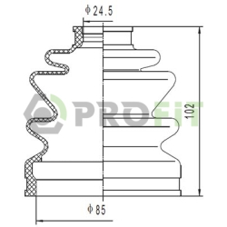 Чохол півосі (пильник) приводного валу Profit