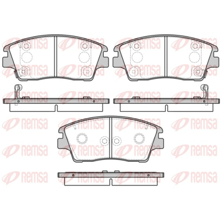 Колодки гальмівні дискові комплект передні Remsa - 1676.02 - зображення №1 1676.02