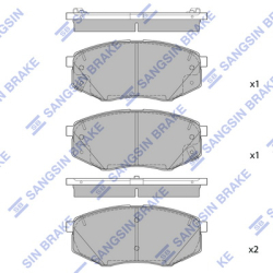 Колодки тормозные дисковые комплект HI-Q Sangsin Brake