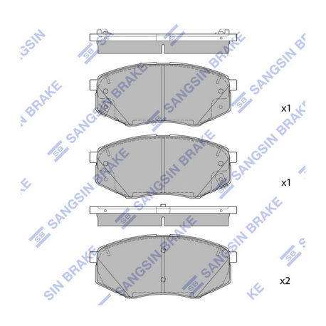 Колодки тормозные дисковые комплект HI-Q Sangsin Brake - SP1847 - изображение №1 SP1847