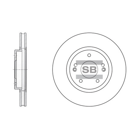 Диск гальмівний HI-Q Sangsin Brake - SD1060 - зображення №1 SD1060