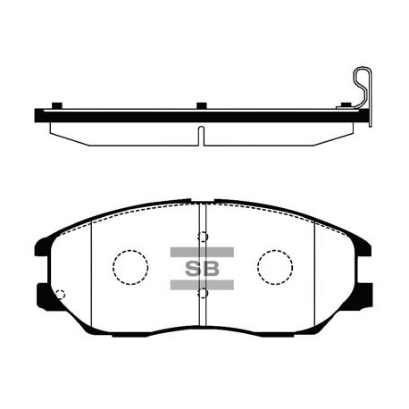 Колодки гальмівні дискові комплект HI-Q Sangsin Brake - SP1161 - зображення №1 SP1161