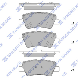 Колодки тормозные дисковые комплект HI-Q Sangsin Brake