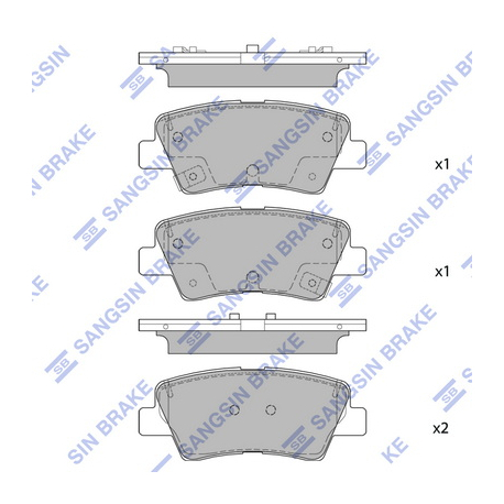 Колодки тормозные дисковые комплект HI-Q Sangsin Brake - SP1851 - изображение №1 SP1851