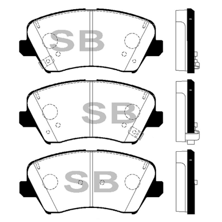 Колодки гальмівні дискові комплект HI-Q Sangsin Brake - SP1842 - зображення №1 SP1842
