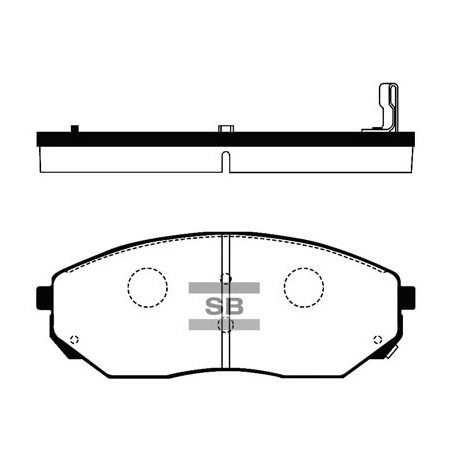 Колодки ручного (стоянкового) гальма HI-Q Sangsin Brake - SP1153 - зображення №1 SP1153