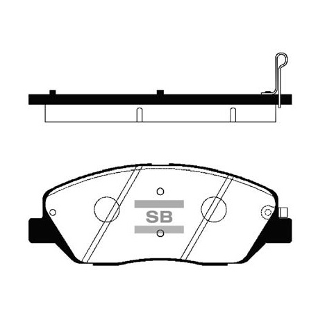 Колодки тормозные дисковые комплект HI-Q Sangsin Brake - SP1194 - изображение №1 SP1194