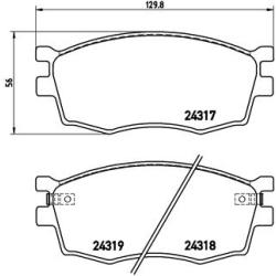 Колодки гальмівні дискові комплект Brembo