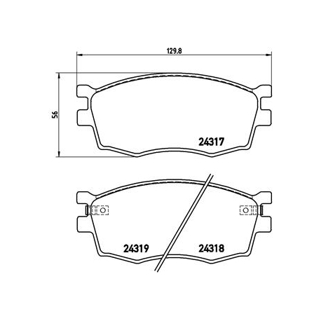 Колодки тормозные дисковые комплект Brembo - P 30 026 - изображение №1 P 30 026