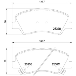 Колодки тормозные дисковые комплект Brembo