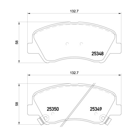 Колодки гальмівні дискові комплект Brembo - P 18 025 - зображення №1 P 18 025