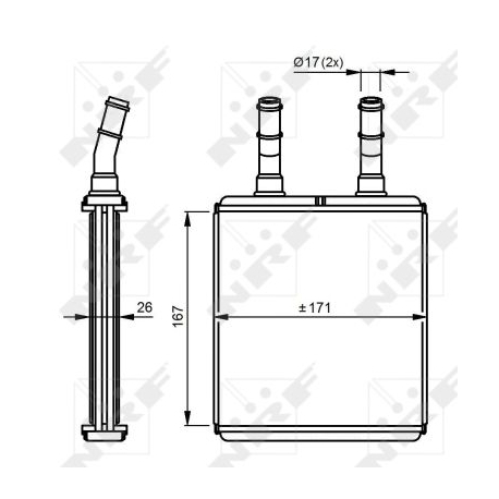 Радіатор пічки NRF - NF 54291 - зображення №1 NF 54291
