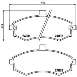 Колодки гальмівні дискові комплект Brembo