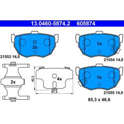Колодки тормозные дисковые комплект ATE
