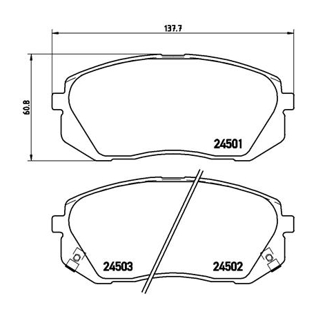 Колодки тормозные дисковые комплект Brembo - P 30 039 - изображение №1 P 30 039