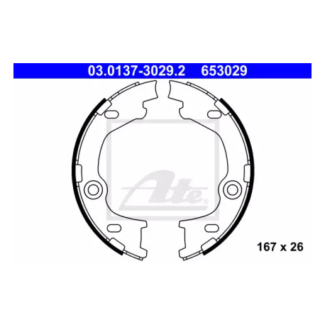 Колодки ручного (стояночного) тормоза ATE 03.0137-3029.2. Фото 1 03.0137-3029.2