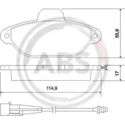 Колодки тормозные дисковые комплект A.B.S.