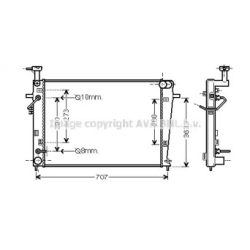 Радіатор охолодження двигуна AVA QUALITY COOLING Радіатор охолодження двигуна AVA QUALITY COOLING