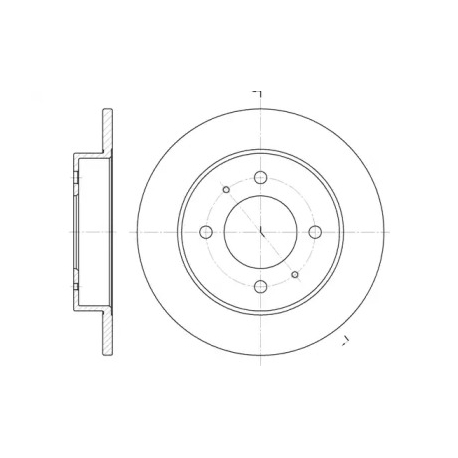 Диск тормозной задний Remsa 6627.00. Фото 1 6627.00