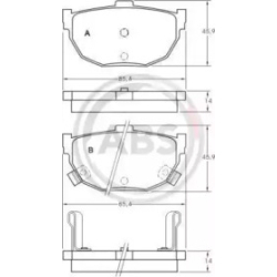 Колодки тормозные дисковые комплект A.B.S.