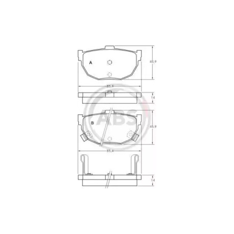 Колодки гальмівні дискові комплект A.B.S. ABS 36692. Фото 1 ABS 36692