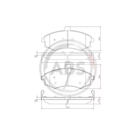 Колодки тормозные дисковые комплект A.B.S. ABS 37403. Фото 1 ABS 37403