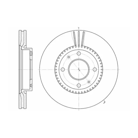 Диск гальмівний передній ROADHOUSE RH 6668.10. Фото 1 RH 6668.10