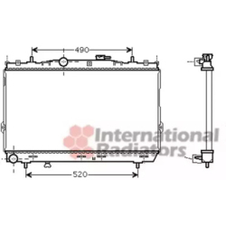 Радіатор охолодження двигуна Van Wezel