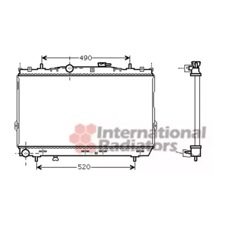 Радіатор охолодження двигуна Van Wezel VZ 82002185. Фото 1 VZ 82002185