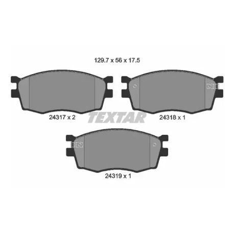 Колодки гальмівні дискові комплект Textar TX 2431701. Фото 1 TX 2431701
