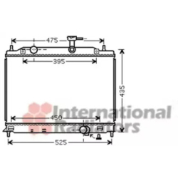 Радіатор охолодження двигуна Van Wezel