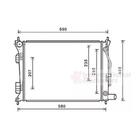Радиатор охлаждения двигателя Van Wezel VZ 82002276. Фото 1 VZ 82002276