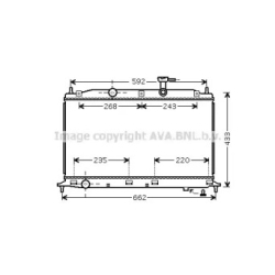 Радіатор охолодження двигуна AVA QUALITY COOLING