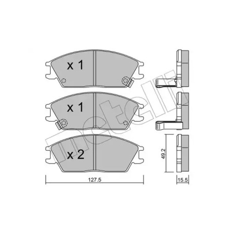Колодки тормозные дисковые комплект Metelli 22-0081-1. Фото 1 22-0081-1