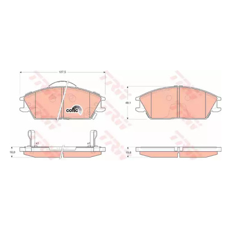 Колодки тормозные дисковые комплект TRW GDB3331. Фото 1 GDB3331