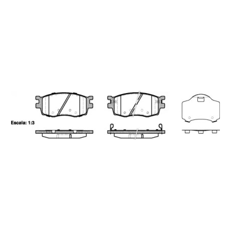 Колодки тормозные дисковые комплект передние ROADHOUSE RH 21208.02. Фото 1 RH 21208.02