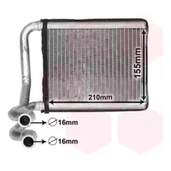 Радіатор пічки Van Wezel