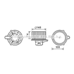 Електродвигун, вентиляція салону AVA QUALITY COOLING