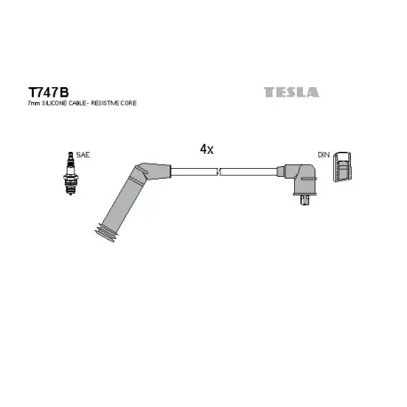 Провода высоковольтные TESLA T747B. Фото 1 T747B