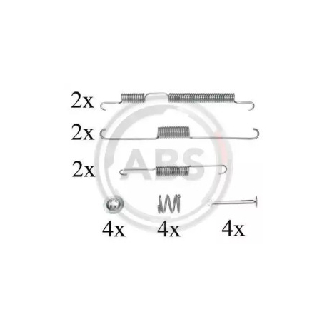 Монтажний комплект гальмівних колодок A.B.S. ABS 0813Q. Фото 1 ABS 0813Q
