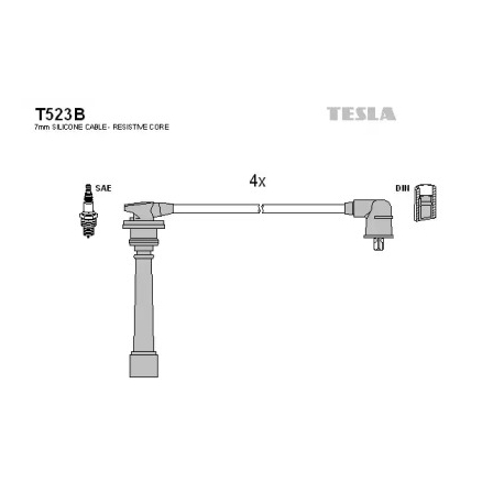 Провода высоковольтные TESLA T523B. Фото 1 T523B