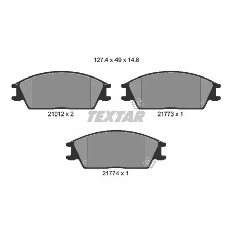Колодки тормозные дисковые комплект Textar TX 2101202. Фото 1 TX 2101202